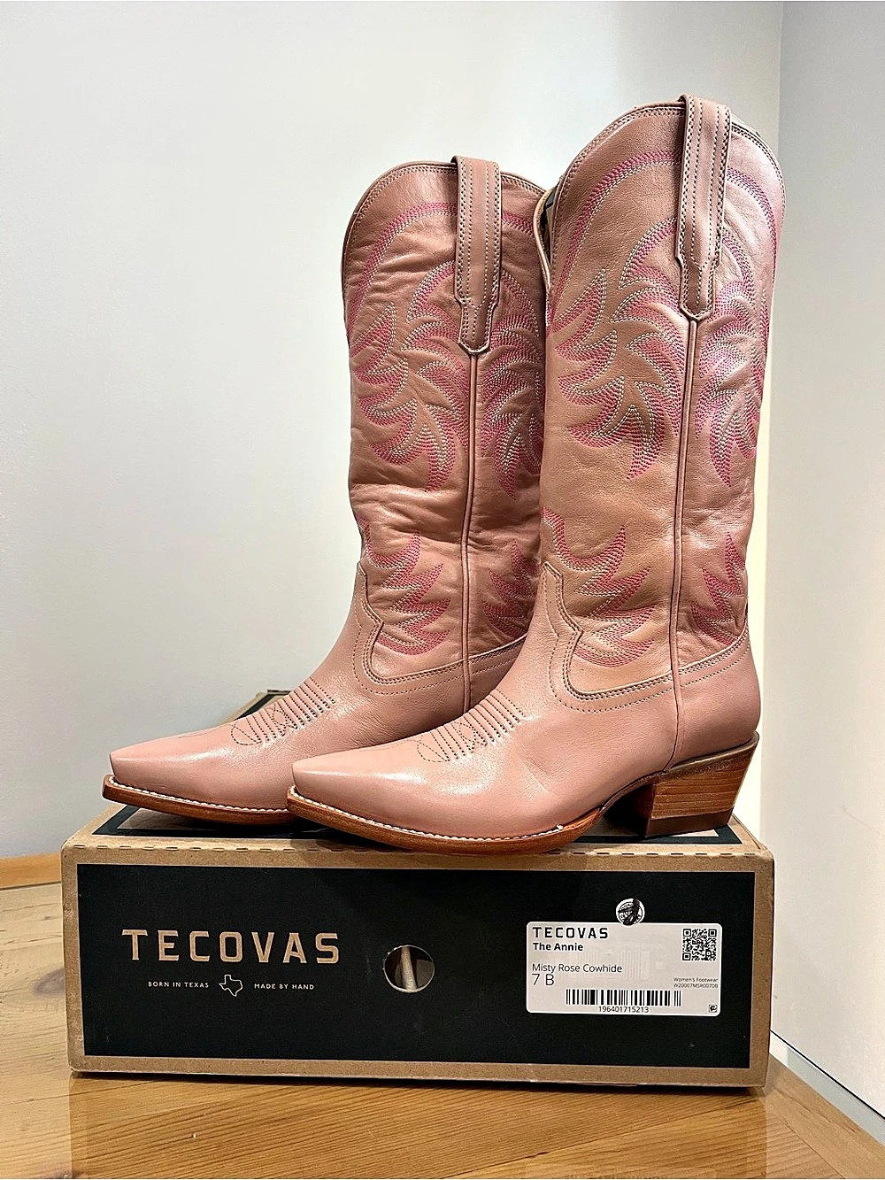 Tecovas The Annie Misty rose  Leather Western Boots Pink US 7